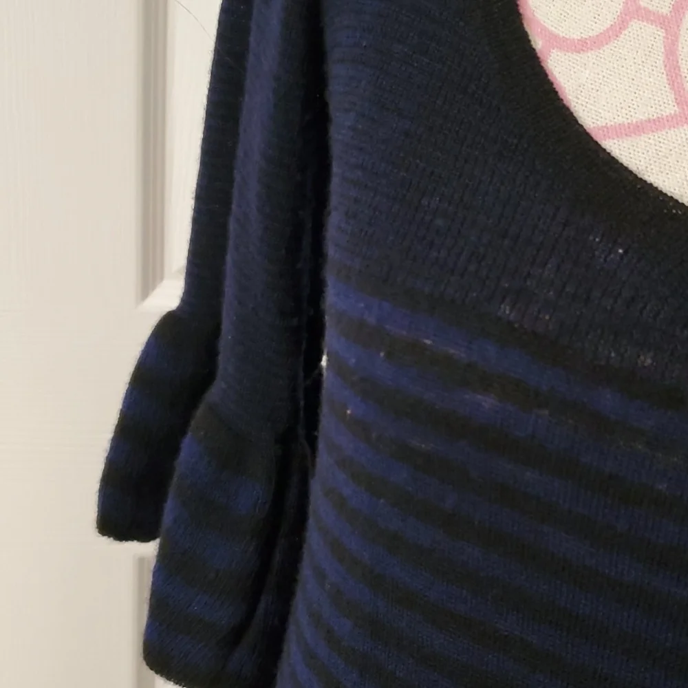 Free People black and blue 100% wool dress sz M